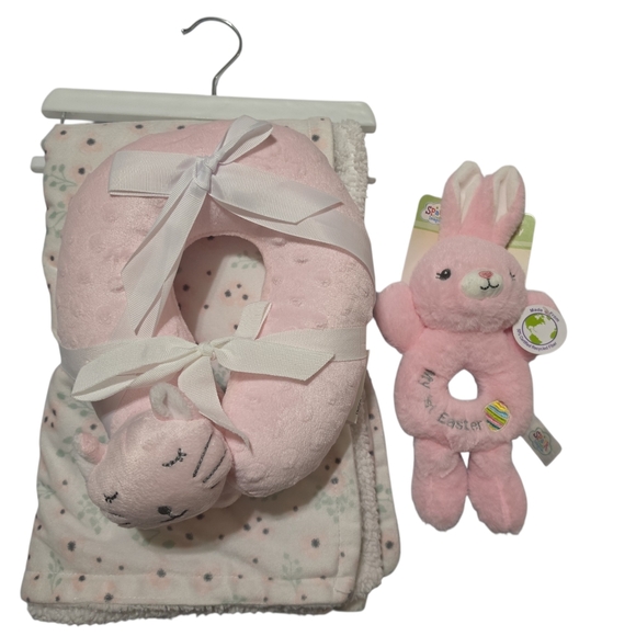 Other - New Baby Girls Blanket/neck Pillow/rattle Bunny